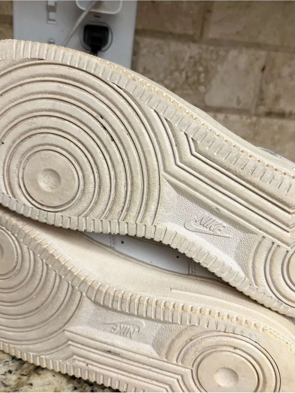 Nike White High-Top Sneakers with Cream Sole
